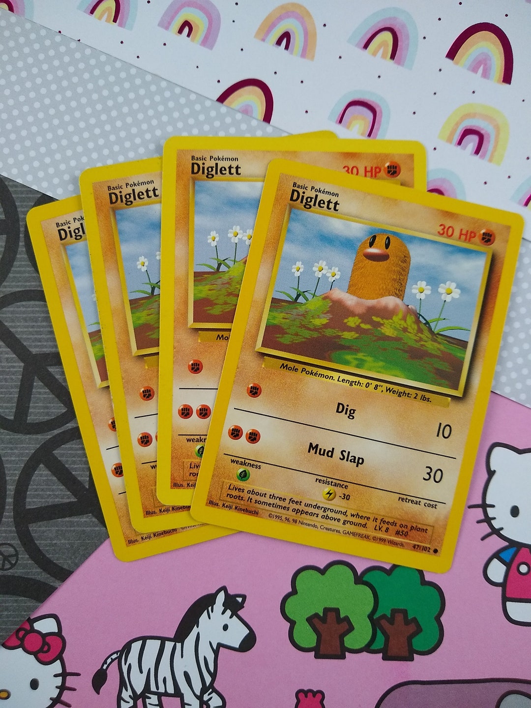 Vintage Common - Set/4 Diglett Base Set Non-holo Pokemon Cards 47/102 - LP - Etsy Vintage Common - Set/4 Diglett Base Set Non-holo Pokemon Cards 47/102 - LP - Etsy