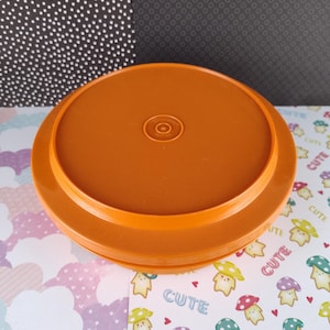 Vintage Tupperware #1253-7 Seal N Serve Bowl with Lid, Orange, Nice & Clean