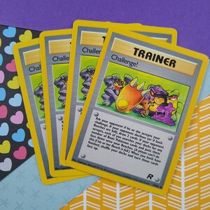 CLEARANCE Vintage Uncommon - Set/4 Challenge! Team Rocket Non-Holo Trainer Pokemon Cards 74/82 - LP CLEARANCE Vintage Uncommon - Set/4 Challenge! Team Rocket Non-Holo Trainer Pokemon Cards 74/82 - LP