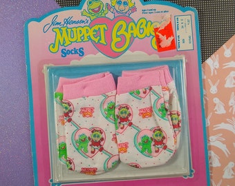 Vintage 1985 Jim Henson's Muppet Babies Socks, NIP New & Sealed