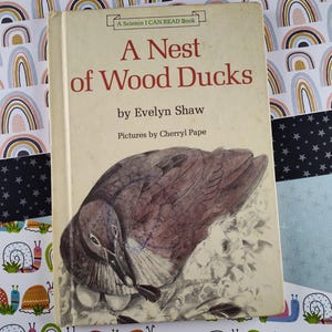 Vintage 1976 I Can Read Book, A Nest of Wood Ducks, Hardcover