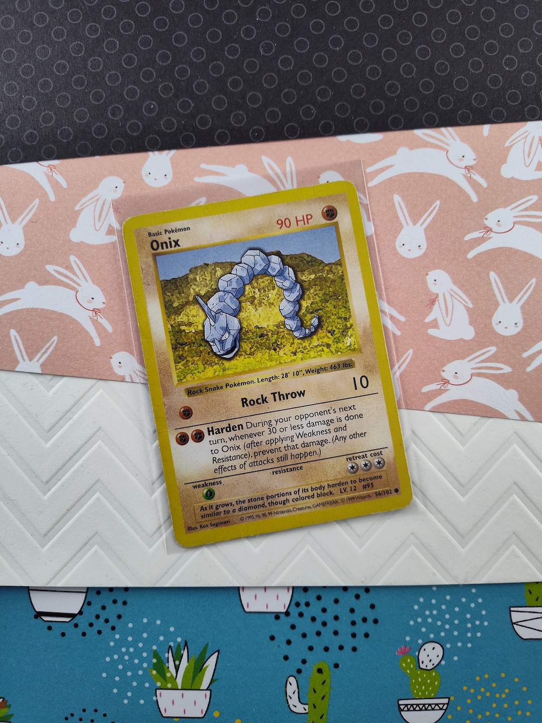 Vintage Common - Shadowless Onix Base Non-holo Pokemon Card 56/102 - MP -  Etsy