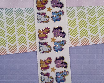 My Little Pony Shiny Prismatic Micro Mini Full Sticker Sheet, Clean & Unused