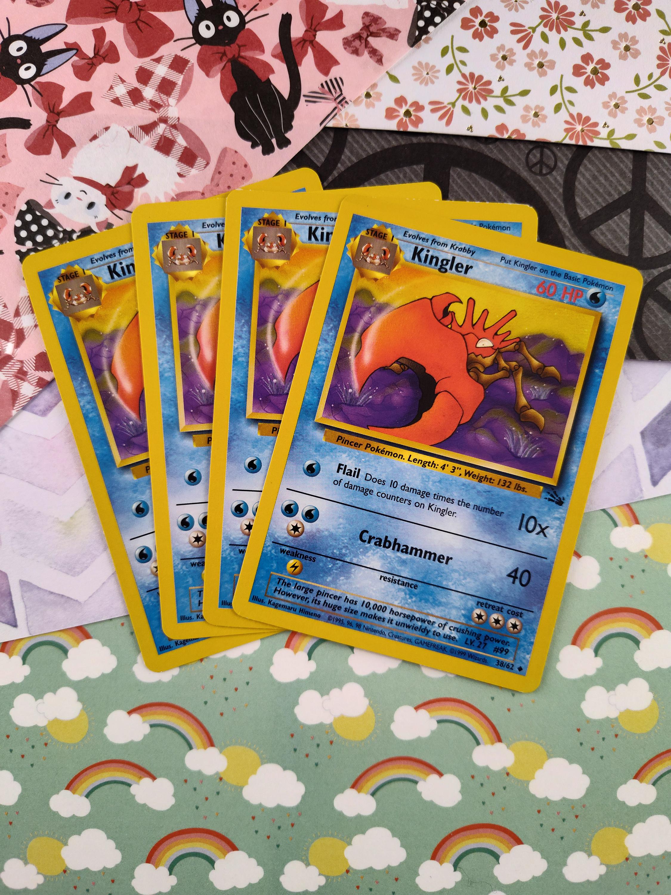 1995 kingler pokemon card value | EX Fire Red & Leaf Green Weakness L+20 Pokemon Single Card FOSSIL (1ST