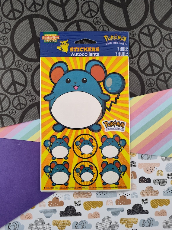 ポケモン シールシート 2種 ＆ ステッカー 28枚 レトロ ヴィンテージ 2000 ポケモン StickerTime ステッカーシート マリル 2枚