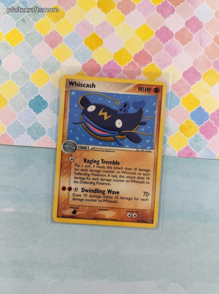 Vintage Rare - Whiscash EX Deoxys Non-holo Pokemon Card 28/107 - VG - Etsy  Ireland