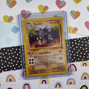 1995 rhydon pokemon card - Jungle Stage 1 Form Vintage Rhydon Card - Etsy