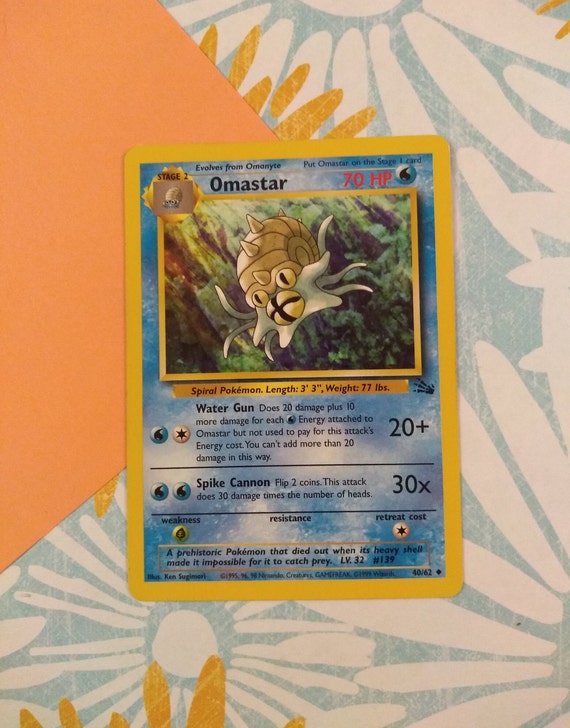 Omastar Uncommon Pokemon Card Fossil Series 40//62