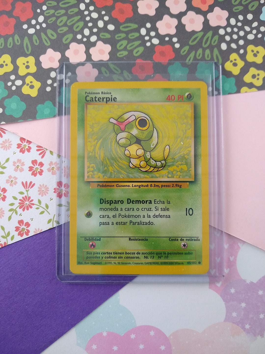 Vintage Common (spanish) - Caterpie Base Set Non-holo Pokemon Card 45/102 - NM - Etsy Vintage Common (spanish) - Caterpie Base Set Non-holo Pokemon Card 45/102 - NM - Etsy