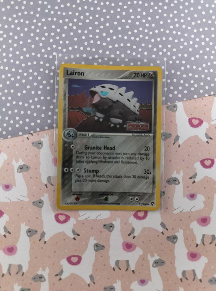Vintage Uncommon - Lairon Stamped Holographic Pokemon Card 32/108 - LP -  Etsy