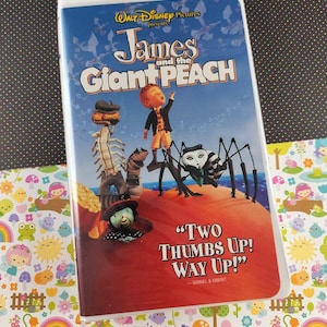 Vintage Walt Disney Presents, James and the Giant Peach Clamshell VHS Tape, Great Shape