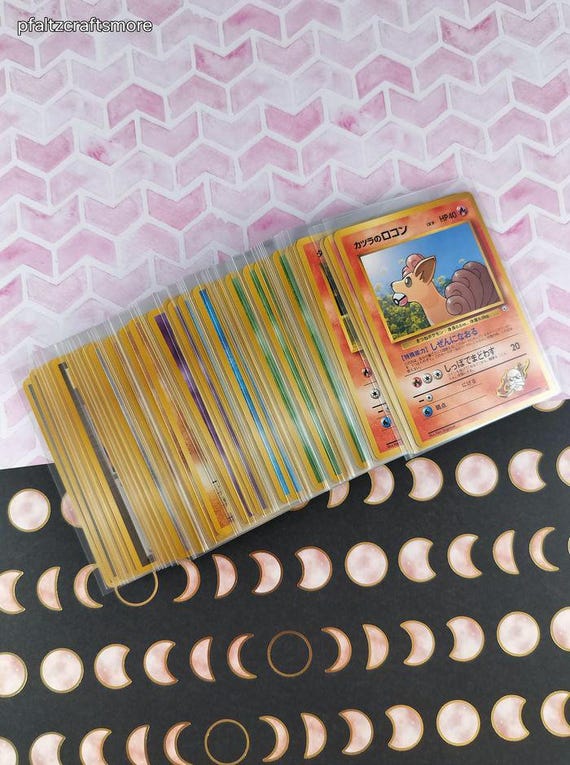 Vintage 1990's Bulk (Japanese) Pokemon Card Lot, 62 Common Gym Series WOTC  Cards No Duplicates