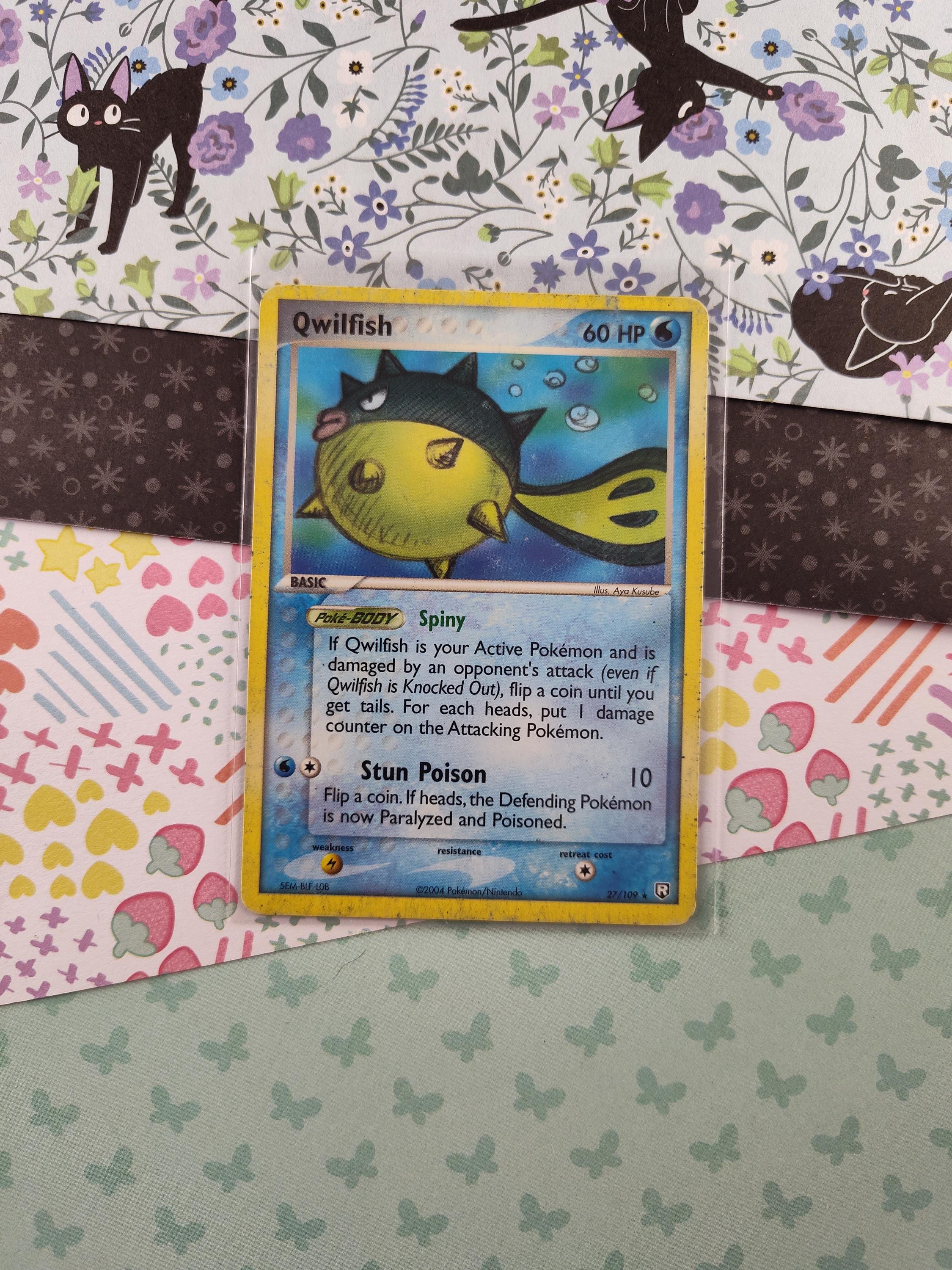 Pokemon EX Team Rocket Returns Rare Qwilfish #27 Pokemon EX Team Rocket Returns Rare Qwilfish #27