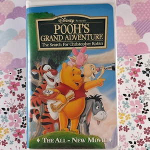 Vintage Walt Disney's "Pooh's Grand Adventure" Clamshell VHS Tape, Great Shape