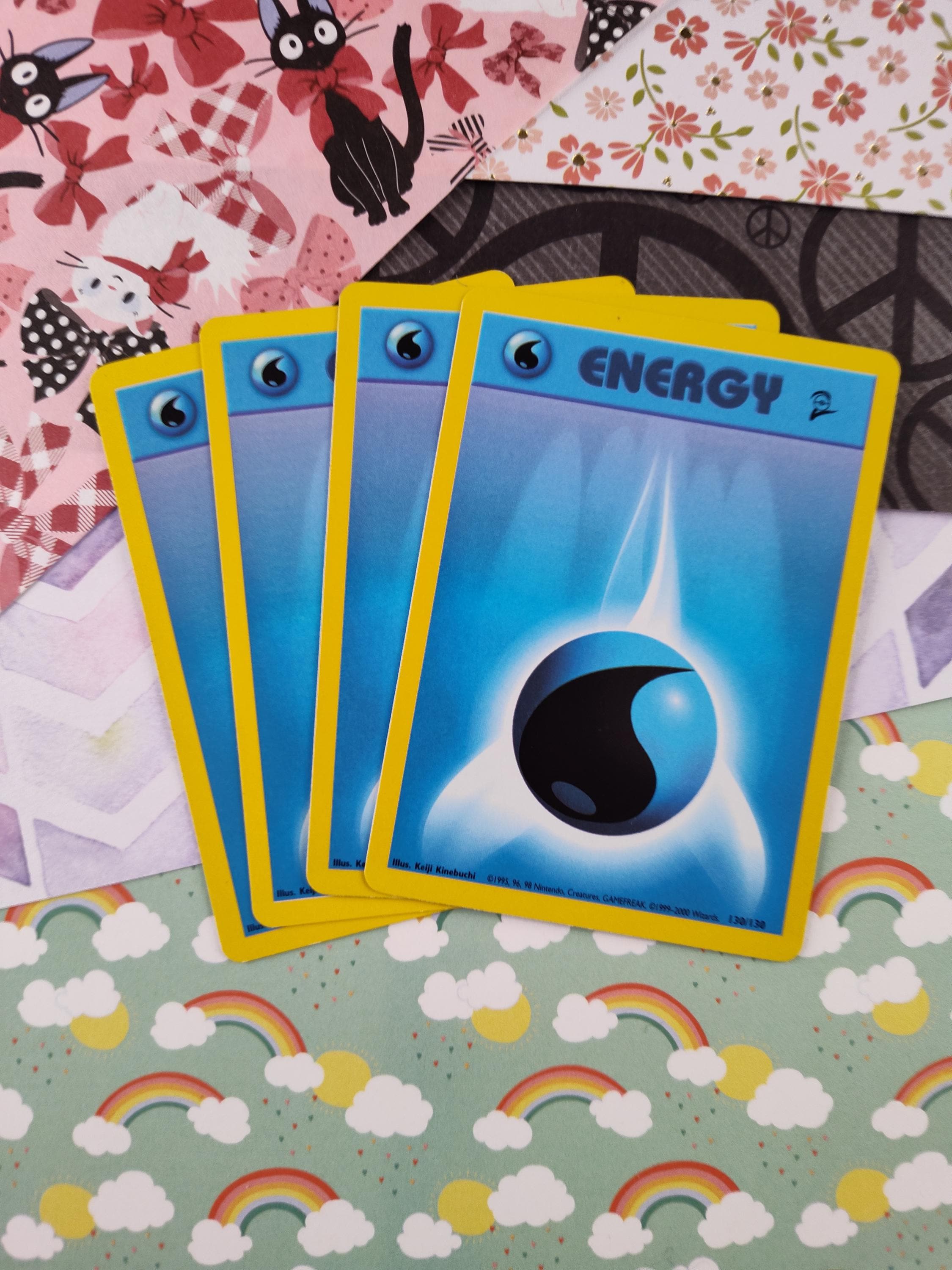 1995 water energy pokemon card value Basic Water Energy Pokmon TCG Cards for sale variation to centering Vintage Energy - Set/4 Water