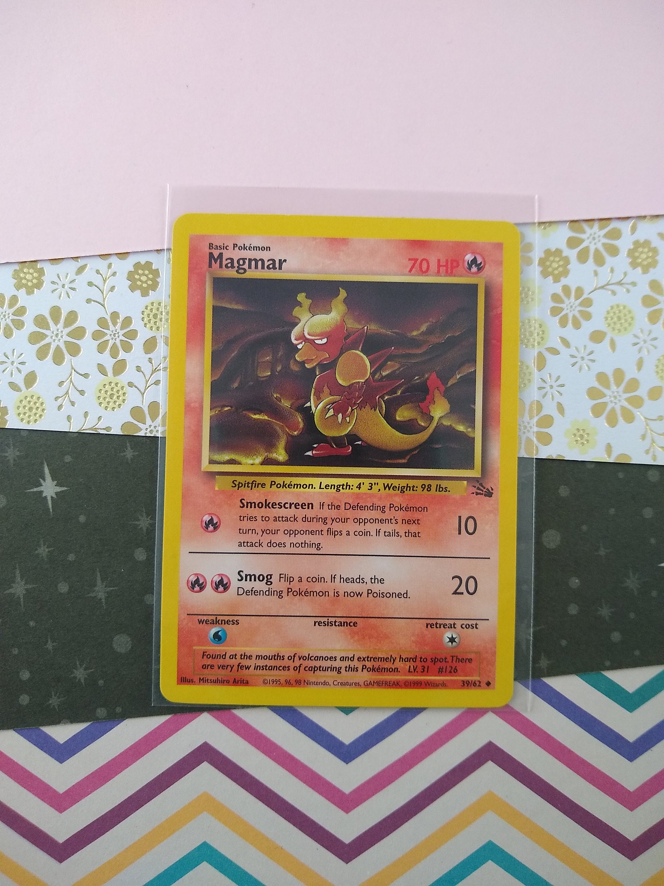 magmar pokemon card value 39 62 Carta Pokmon - 1st 39/62 Fossil - Primeira Edio proof acrylic case and featuring a striking image of the captivating character Vintage Uncommon - Magmar Fossil