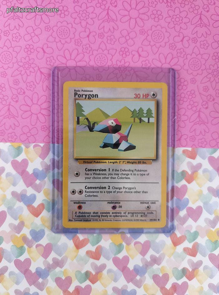 Porygon Card - Etsy