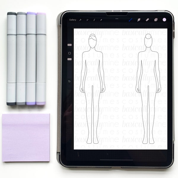 Beauty Babe Mannequin Sketch Template