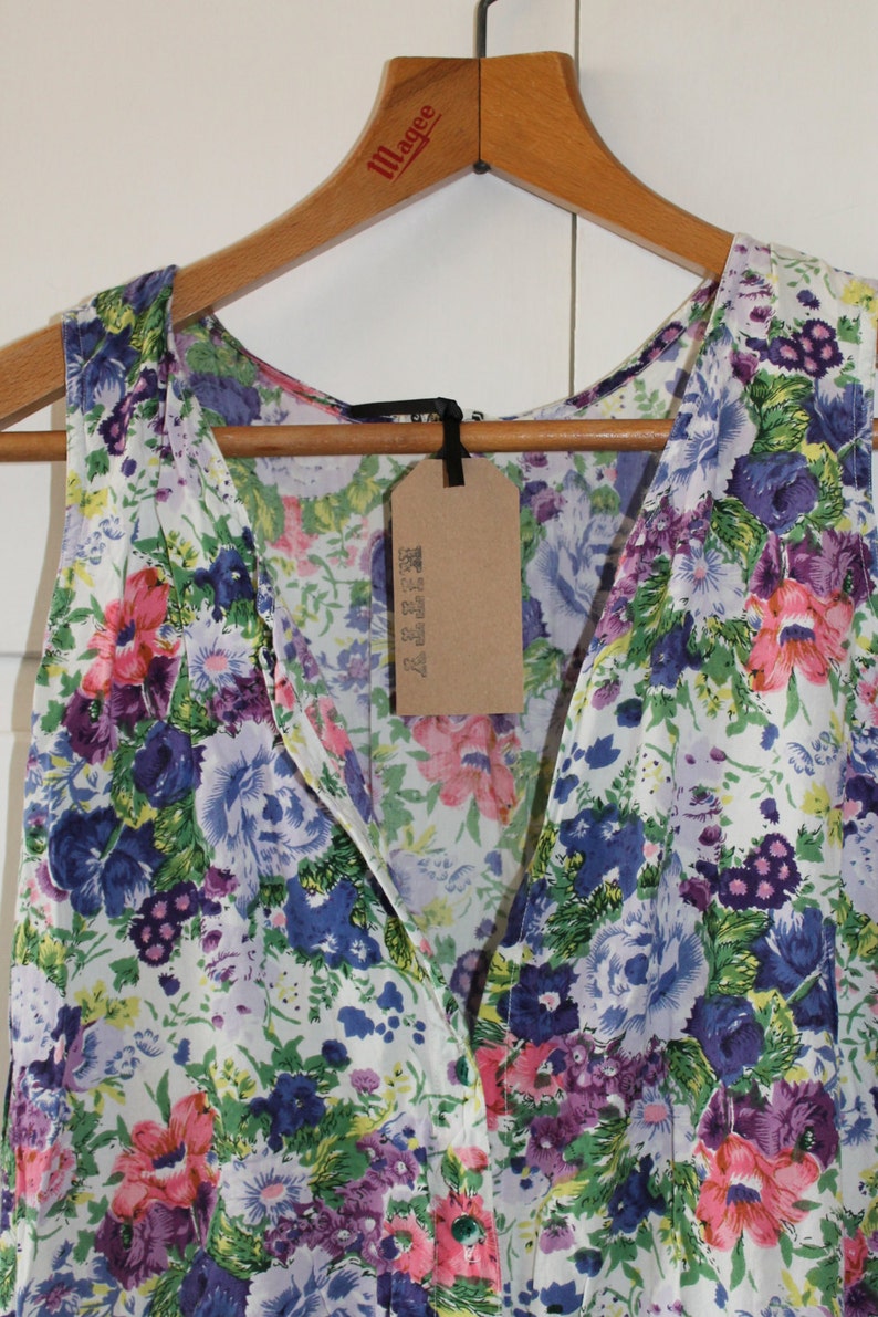 Vintage Floral Playsuit Size 10 12