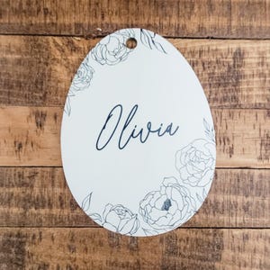 Floral Botanical Personalized Easter Basket Tag | Easter Name Tags | Place Cards | FREE SHIPPING