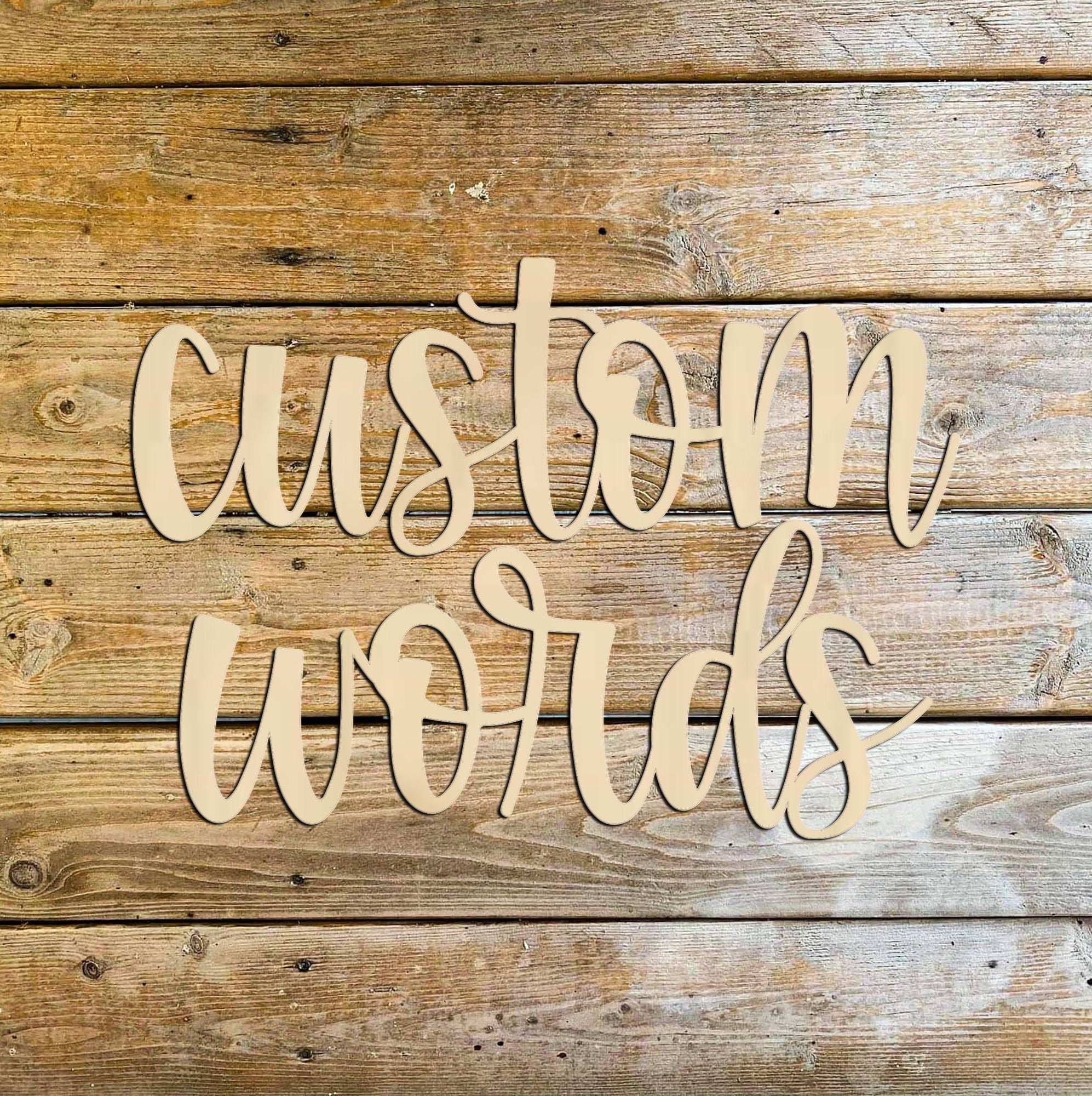 Custom Wooden Words Unfinished Wood Words 15 WIDE | Etsy