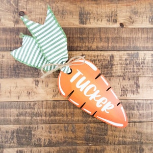 Personalized Easter Basket Carrot Tag
