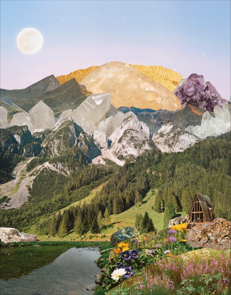 Dreams Manifested Collage Print image 1