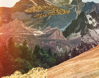 Dreamy Mountain Collage Print