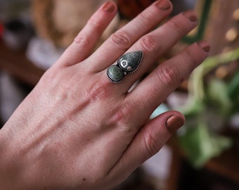 Silver Made to Size Ocean Jasper Ring