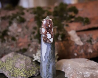 Silver Wild Horse Agate Ring