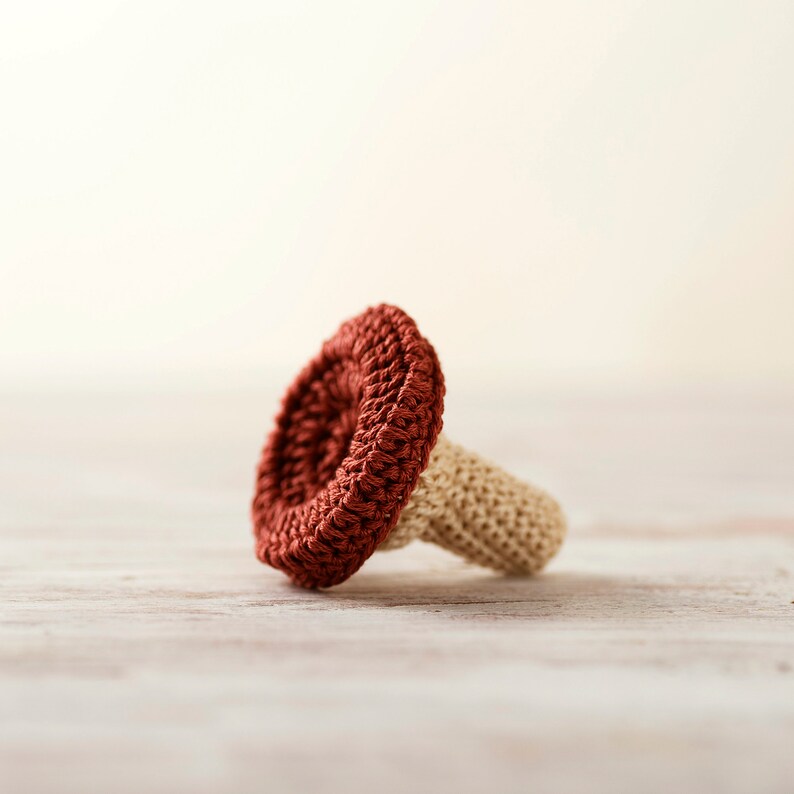 20pcs Montessori toys Play Food Kitchen decor Toys for kids Stuffed Miniature food Baby shower Crochet Mushroom set