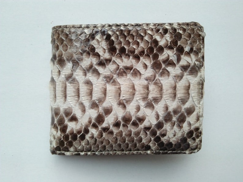 New Crafted Natural Genuine Python Leather Skin Men/'s Bi-fold Wallet.