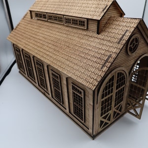 1:48 (O scale) [Kit] Engine Shed, warehouse, fire station, workshop, heavy equipment workshop
