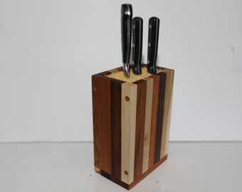 Wooden Skewer Knife Block