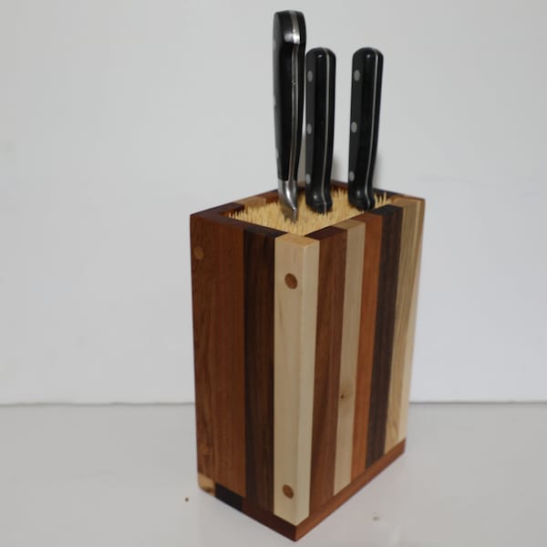 Wooden Skewer Knife Block