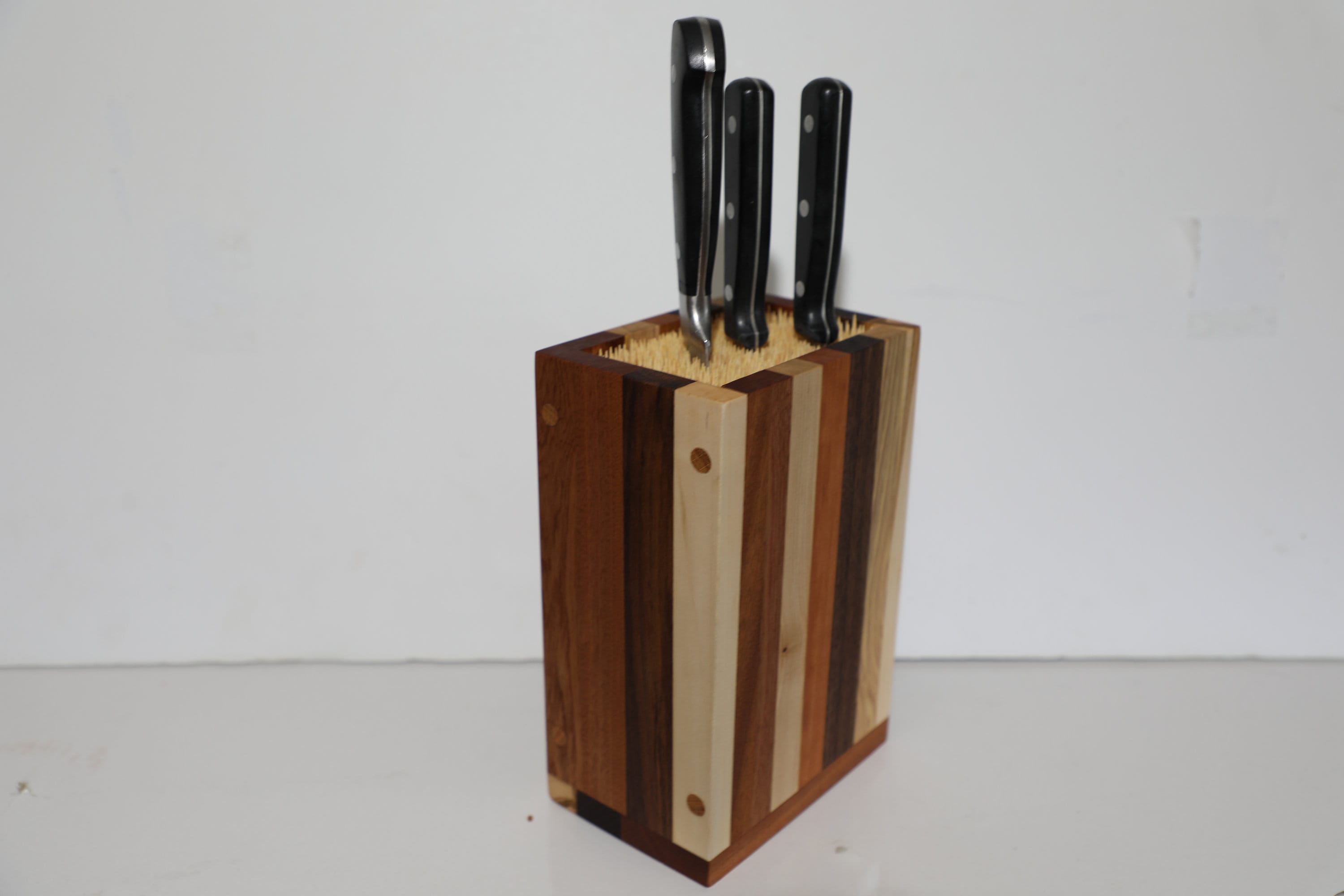 Black Cherry burl magnetic knife holder —