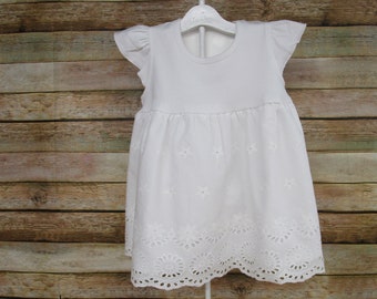 Girl White Dress -Christening Dress-Baptism Dress-Baby Dedication Dress-Portrait Dress-Flower Girl Dress
