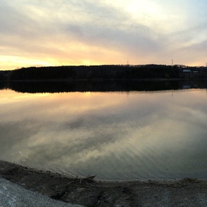 Panoramic Lake at Sunset