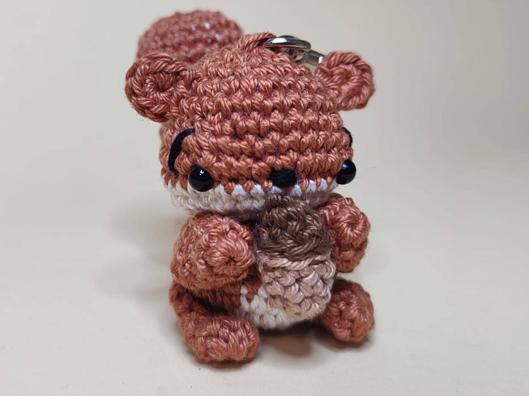 Gehäkeltes Eichhörnchen "Else" als Schlüsselanhänger | Taschenanhänger | Amigurumi Tier | Kindergarten | Glücksbringer | Einschulung