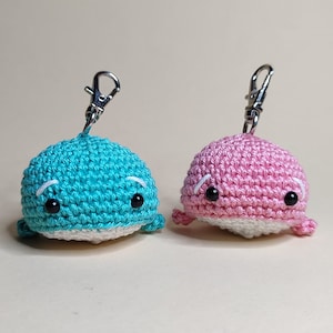 Süßer gehäkelter Wal Anhänger &quot;&quot;Wanda&quot;&quot;, Schlüsselanhänger, Amigurumi, Öko, Meer, gehäkltes Tier, Natur, maritim.&quot;