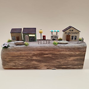 Maritime Miniwelt, Treibholz Deko, Miniatur, Hafen, Meer, Spazierweg, Waterkant, Ostsee, Nordsee, Atlantik, Irland, maritime Deko