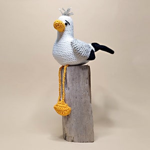 gehäkelte Möwe, gehäkelte Seemöwe, Kawaii Möwe, Kawaii Seemöwe, Amigurumi Seemöwe, Deko Maritim, Amigurumi Möwe, Stranddeko, Kantenhocker image 5