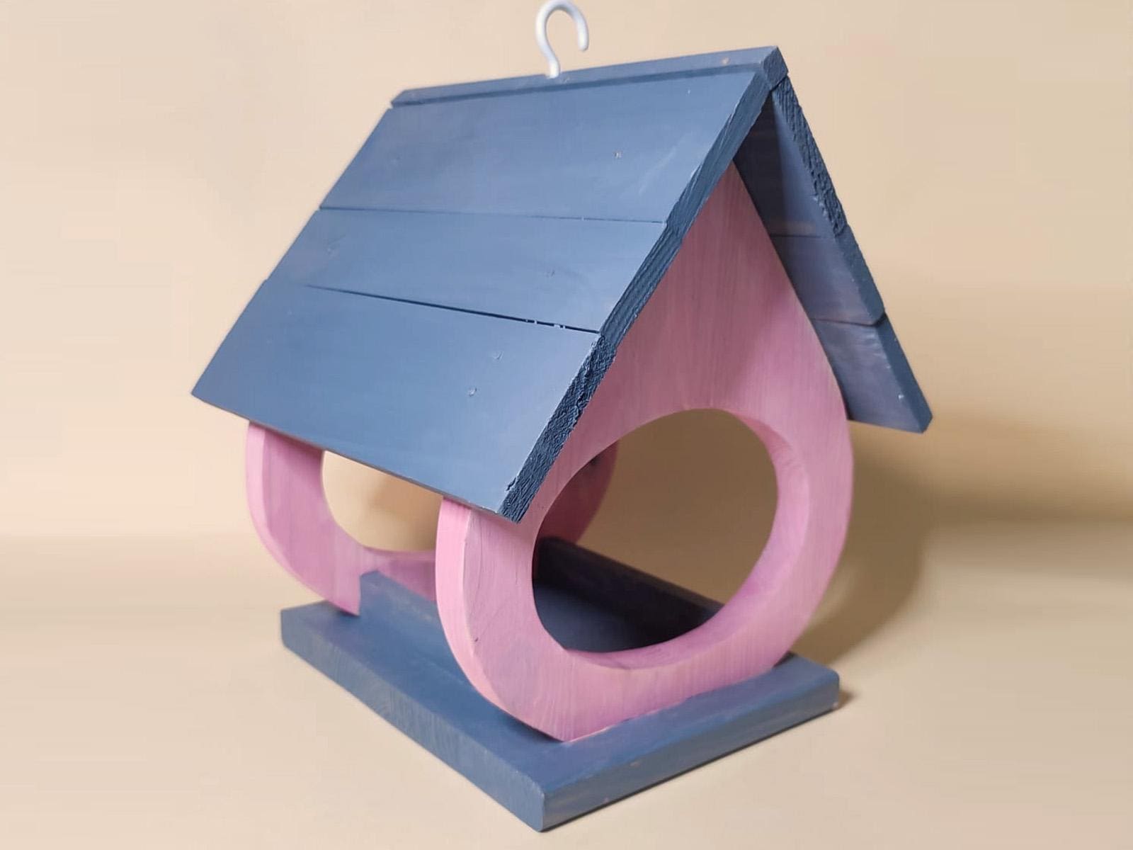 Handgefertigt! Vogelfutterhaus Massivholz, Vogelhaus, Birdfutterhaus, Futterplatz Vögel mit Aufhänger