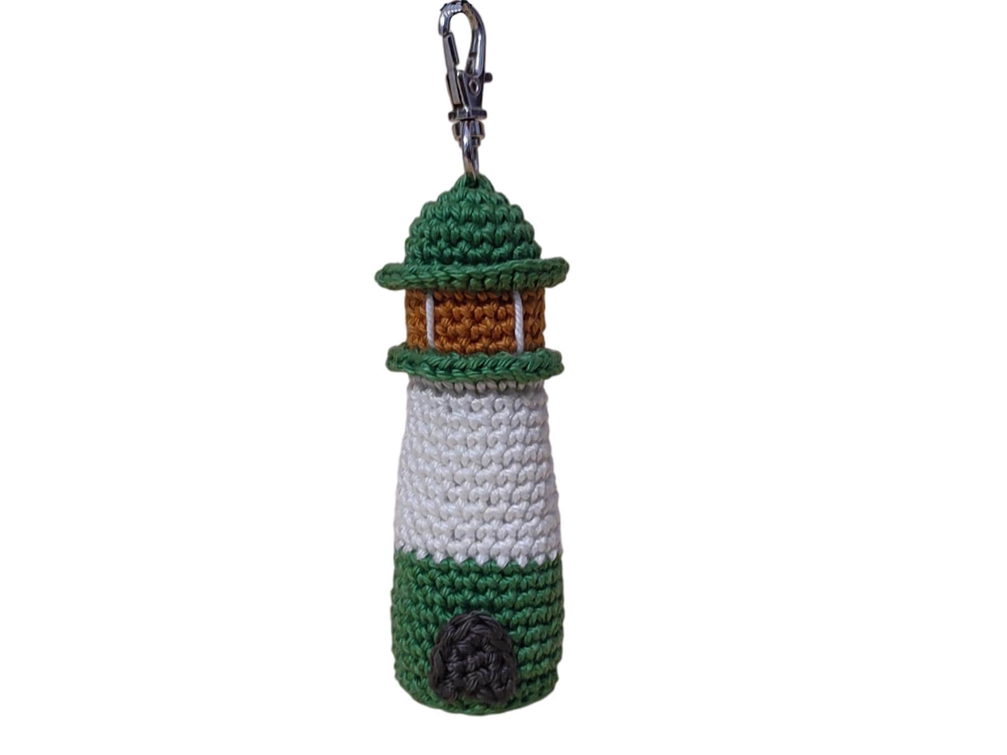 Gehäkelter Leuchtturm „Rügen“ Taschenanhänger, Schlüsselanhänger gehäkelt, handmade, Amigurumi
