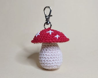 Pilz gehäkelt, Anhänger, Schlüsselanhänger, Walddeko, Pilz gehäkelt, Kawaii Fliegenpilz, Amigurumi, Herbstdeko, Einschulung