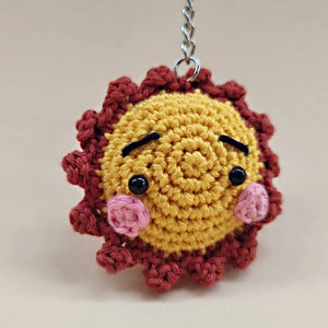 Sonnen Amigurumi, gehäkelter Sonnenschein, gehäkelte Sonne, Schlüsselanhänger Sonne, Frühlingsdeko, Osterdeko, Geschenk Ostern, Kawaii Sonne
