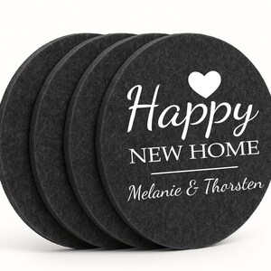 Personalisierte Untersetzer | Geschenk zum Umzug oder Einzug in das neues Zuhause