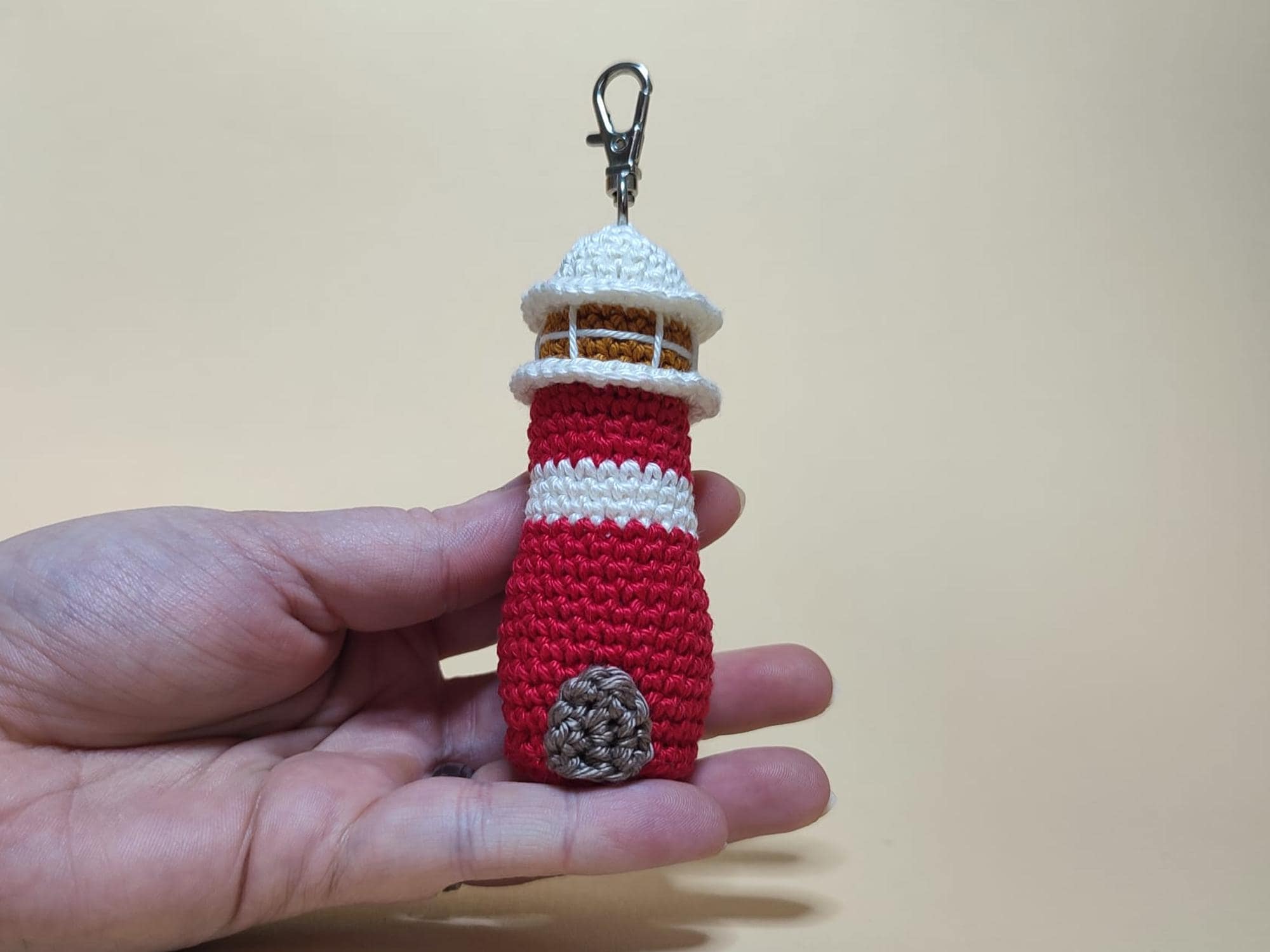 Gehäkelter Leuchtturm Taschenanhänger, Schlüsselanhänger gehäkelt, handmade, Amigurumi