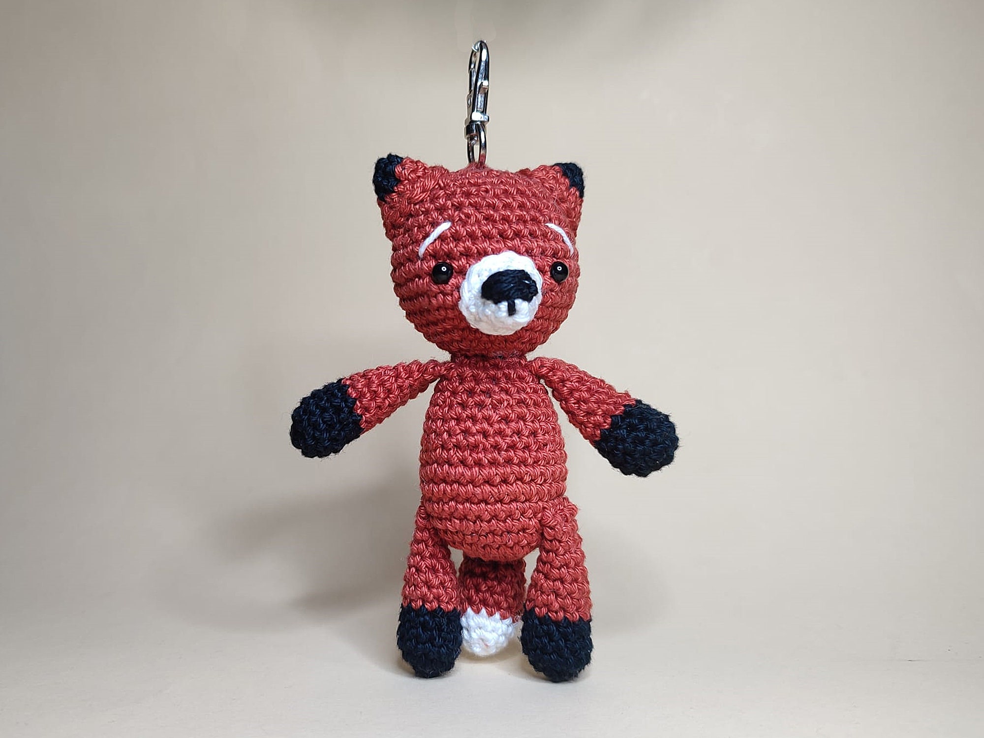 Gehäkelter Fuchs „“Finya““, Schlüsselanhänger, Amigurumi, Öko, Natur, gehäkeltes Tier, Glücksbringer, Einschulung.“