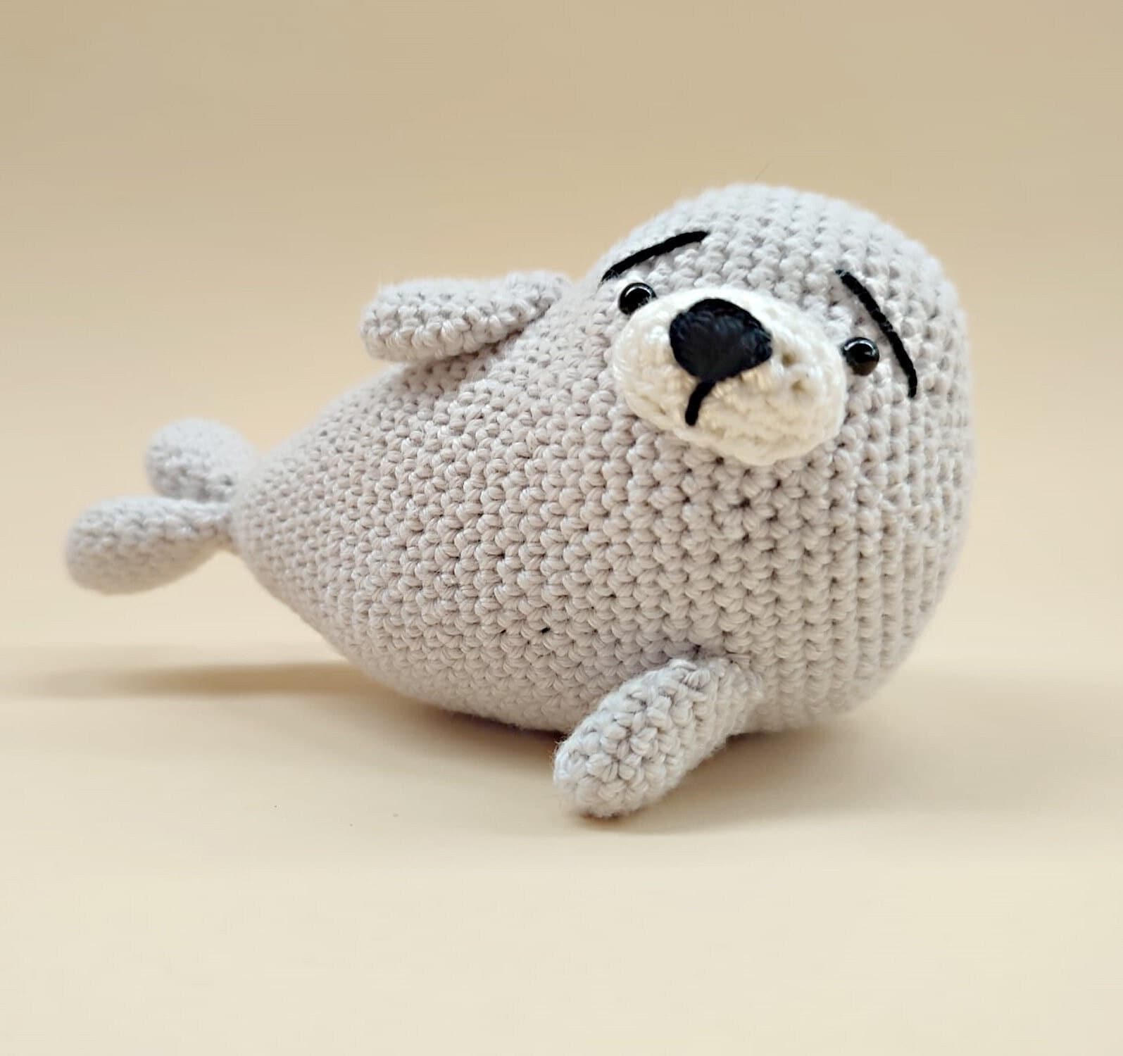 Gehäkelter Robbe, gehäkelter Seehund, Kawaii Robbe, Kawaii Seekuh, Amigurumi Seekuh, Deko Maritim, Amigurumi Robbe, Stranddeko